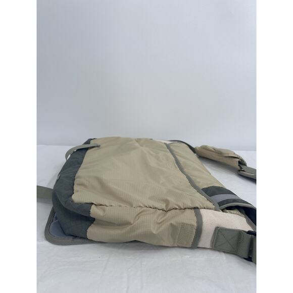 ESPRIT Classic messenger Bag Tan And Green W/ Inner & Outer Dividers & Pockets - Picture 4 of 5